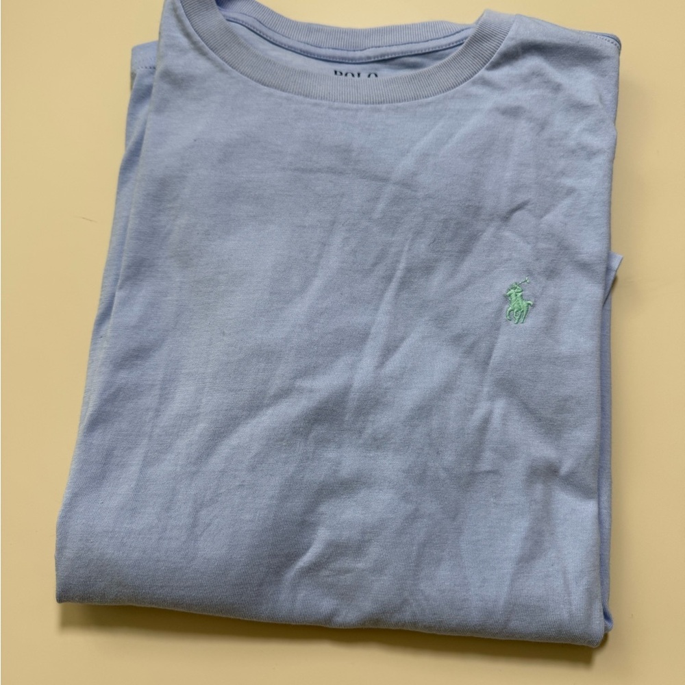 Polo Ralph Lauren Boys Blue Logo T-Shirt Crew Neck Short Sleeve L/G (14-16)